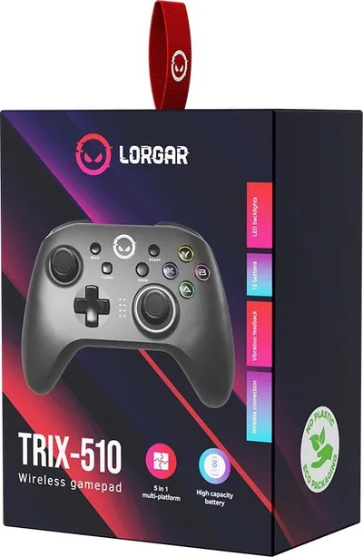 Gamepad Lorgar Trix 510, Bluetooth, kompatibil me PC PS3 Switch iOS, i zi - 3