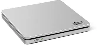 DVD-Writer Hitachi-LG Slim Portable, Slot, USB 2.0, Silver