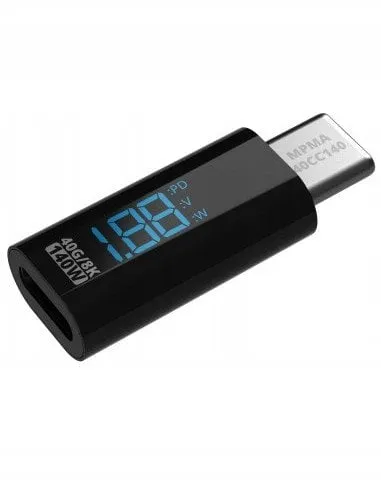 Adaptor matës energjie Mathorn USB C në USB C, ekran LED, i kaltër - 1