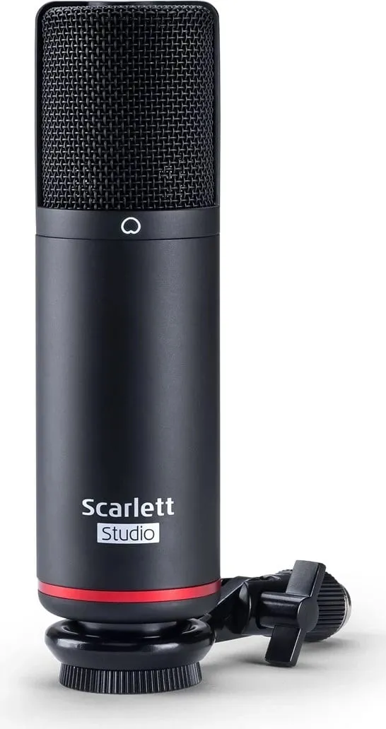 Set studio Focusrite Scarlett 2i2 Studio me mikrofon, kufje dhe interfejs audio, Kuqe - 4