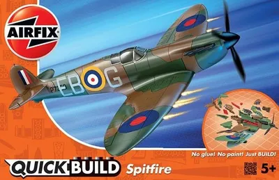 Lodër Airfix QUICKBUILD Supermarine Spitfire, 5+, e gjelbër - 1