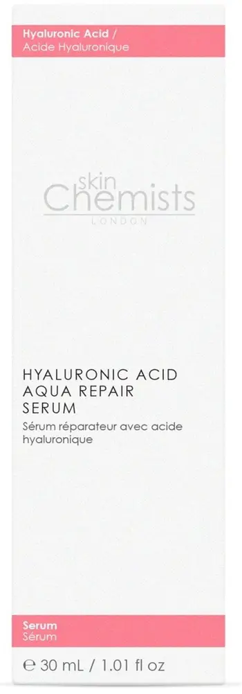 Serum fytyre Skinchemists Professional Hyaluronic Acid Aqua Repair, 30ml, hidratues, shishe e bardhë