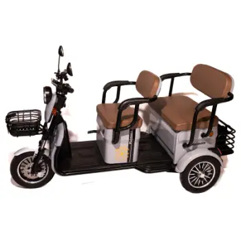 Skuter elektrik për 3 persona Mat Moto Motorcycle, 1800W, i bardhë/kaftë