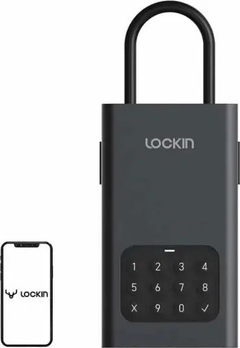 Kasafortë smart Lockin Lock BOX L1, kontroll me Bluetooth dhe PIN, IPX5, e zezë