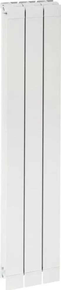 Radiator dekorativ vertikal Fondital Garda S90/1800, 3 seksione, alumin, i bardhë