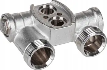 Valvul fundore këndore për radiator Fondital, 3/4" Eurocone, distancë 50 mm, nikeli