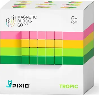 Lodër magnetike Pixio Tropic Abstract, 60 pjesë, shumëngjyrëshe
