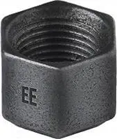 Kapak mbyllës ODLEWNIA Black end cap DN20 3/4", gize, i zi
