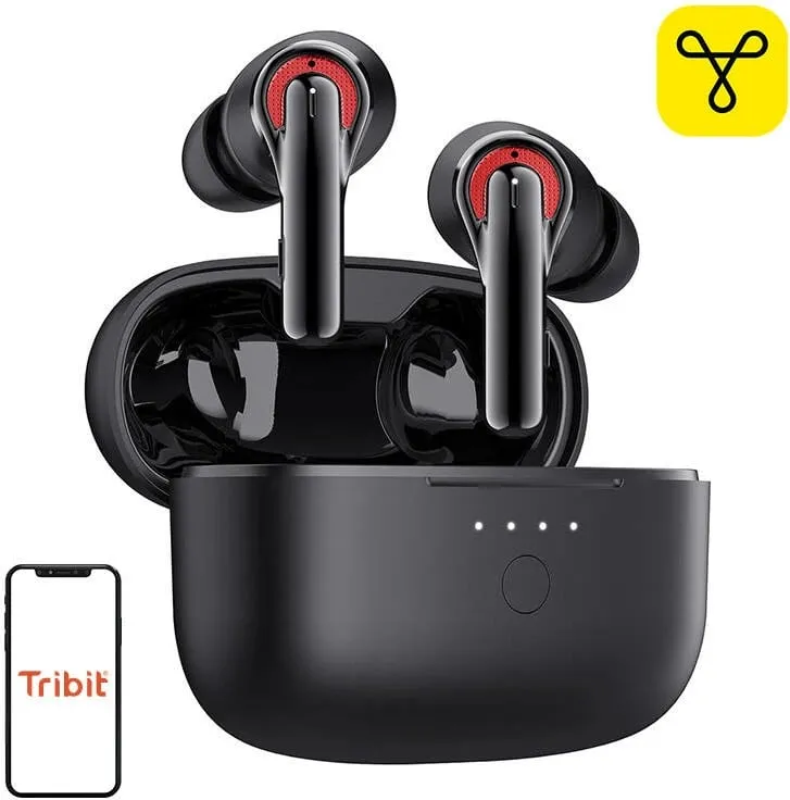Kufje TWS Tribit Flybuds C1 BTH93, Bluetooth 5.2, IPX5, të zeza - 1