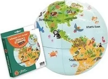 Glob fryrëz MG Ball Whole Globe, 30 cm, Little animals of nature, shumëngjyrësh