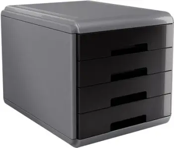 Organizator MyDesk Arda me 4 sirtarë, i hirtë/ i zi (model 18P4PN)