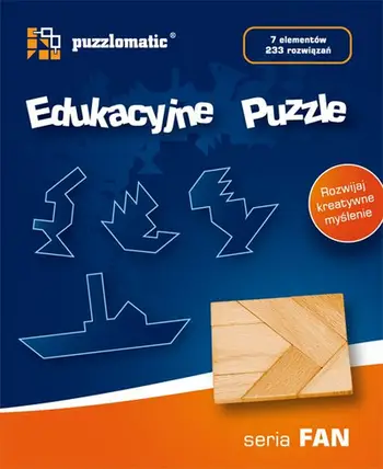 Puzzle druri FAN Series, 7 elemente, lojë logjike, kafe