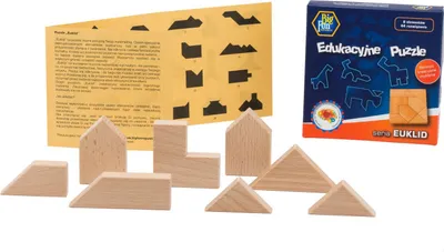 Puzzle druri pika EUKLID Series, 8 pjesë, lodër edukative, ngjyrë natyrale - 2
