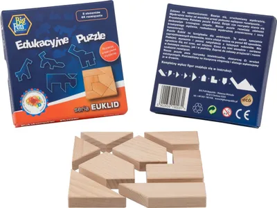 Puzzle druri pika EUKLID Series, 8 pjesë, lodër edukative, ngjyrë natyrale - 3