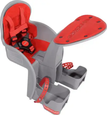 Ulëse e biçikletës për fëmijë WeeRide Kangaroo Safe Front Classic, 15 kg, e kuqe / hirtë
