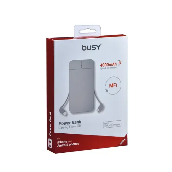 Power Bank Busy 4000 Mah Mfi , Micro - 1