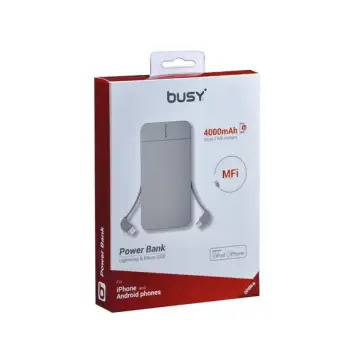 Power Bank Busy 4000 Mah Mfi , Micro