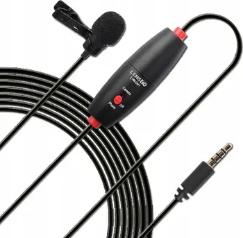 Mikrofon lavalier LensGo LYM DM1, omnidireksional 360°, kabllo 6m, mini jack 3.5mm, i zi