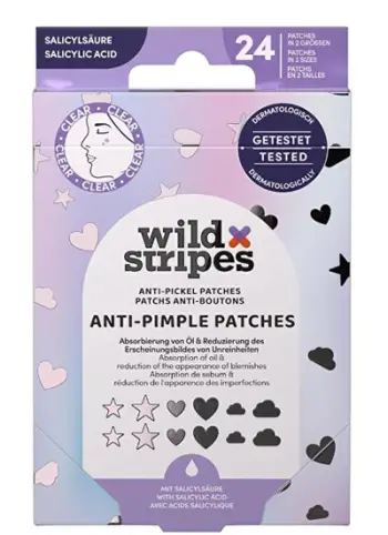 Wild Stripes Holo Clear Patches për Akne me Kyselinë Salicilike, 24 copë