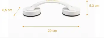 Mbajtës banjoje me kupë thithëse Qmed 20cm, i bardhë