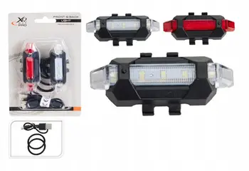 Set drita biçiklete USB, dritë e përparme e bardhë, dritë e pasme e kuqe