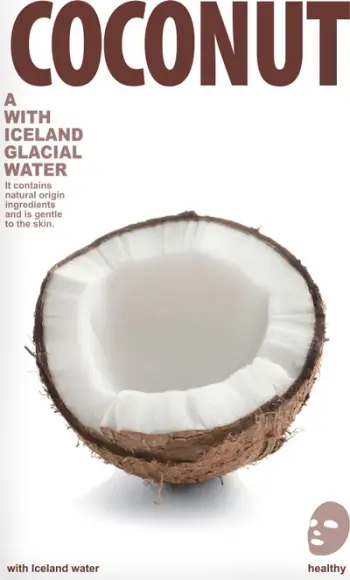 Maskë fytyre për femra Blue Dot Mask A me ujë akullnajor Islande, coconut, 20g