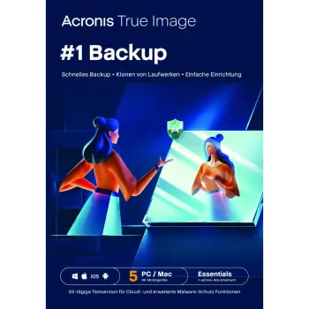 ESD Software Acronis True Image Essentials – 5 Computers – 1 year subscription – ESD-DownloadESD