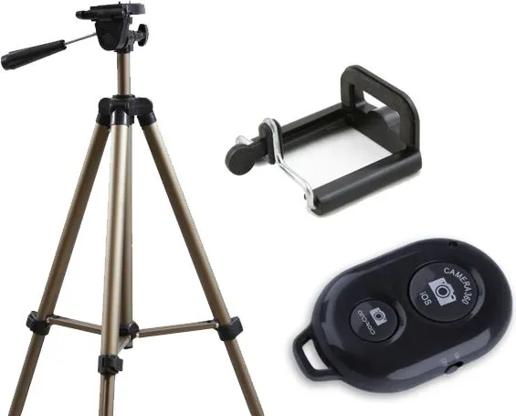 Set tripod + selfie stick Weifeng, 144x40cm - 1
