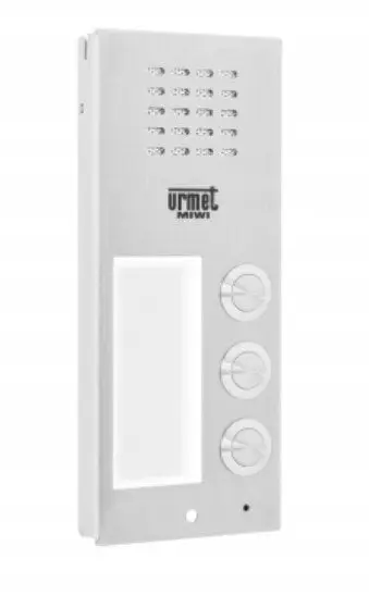 Panel thirrjeje Urmet Elite 6025 PR3, 3 butona, çelik inox, gri