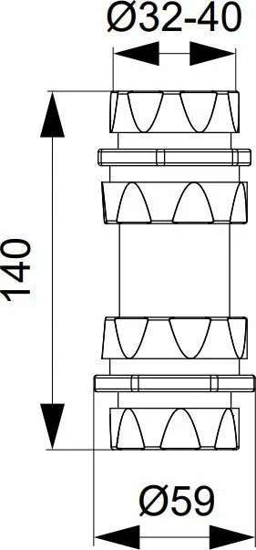 Sifon OPERATIVE 8075414, membranë silikoni PUM, kompakt, i bardhë - 5