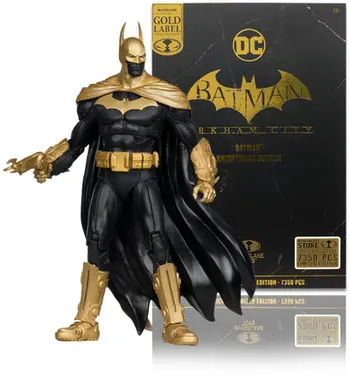 Figurë aksiore McFarlane DC Multiverse Arkham City Knightmare Batman Gold Label, 7", koleksionare