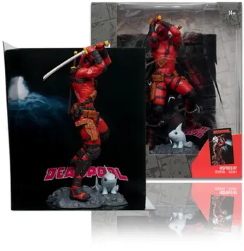 Figurinë koleksionuese McFarlane Marvel Deadpool, shkallë 1:10, me skenë, shumëngjyrëshe