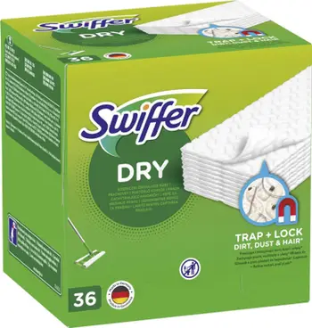 Lecka tharëse Swiffer Dust, refille zëvendësuese, 36 copë, të bardha