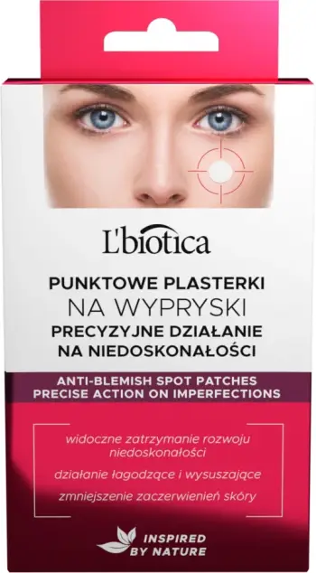 Patch për akne Lbiotica Spot, veprim i saktë, 3x12 copë, transparent