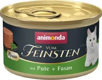 Ushqim i lëngëshëm për mace Vom Feinsten Mousse pulë +fazan, 85 gr