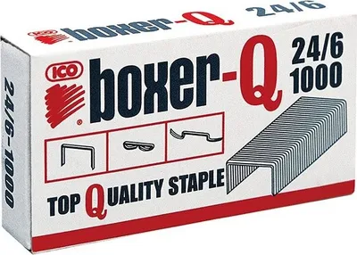 Kapëse letre ICO Boxer, 24/6, të galvanizuara, 1000 copë - 1
