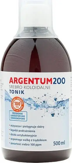 Tonik fytyre Aura Herbals Argentum 200 Colloidal Silver 100PPM 500ml