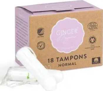 Tampona organik pa aplikator Ginger Organic Normal 18 copë