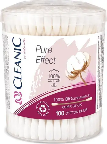 Shkopinj pambuku Harper Cleanic Pure Effect, 100% të biodegradueshëm, 100 copë