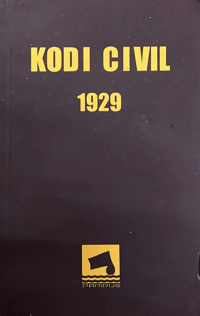 Kodi Civil 1929 Kodi Civil I Zogut - 1