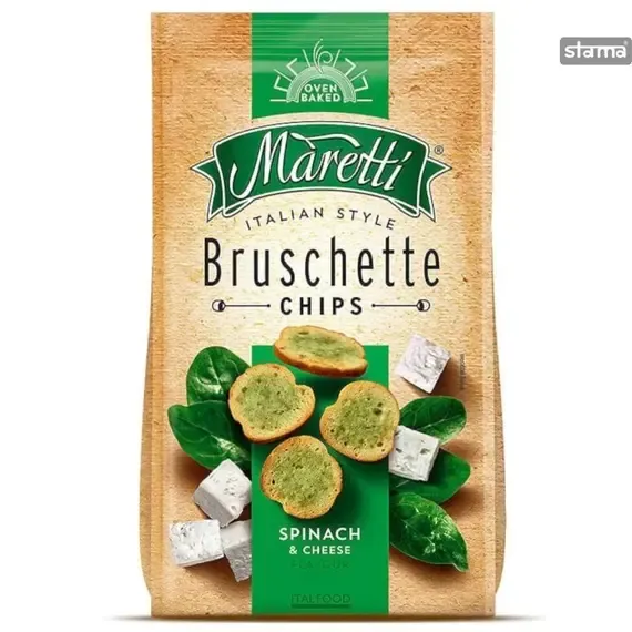 BRUSCHETTE MARETTI SPINACH&CHEESE STACK 70GR*15PCS - 1