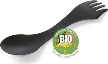 Lugë pirun Light My Fire Spork Original BIO, bioplastikë, i zi