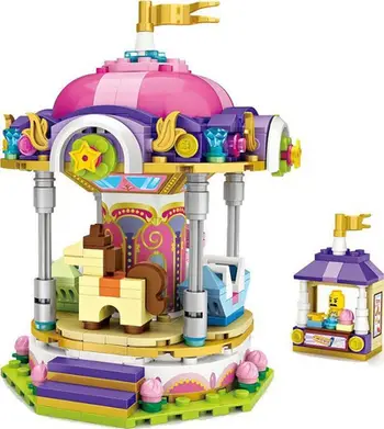 Set konstruktiv Loz LOZ Mini Carousel, blloqe ndërtimi, për fëmijë