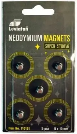 Magnetë neodymium Leviatan 207111, cilindër, set 5 copë