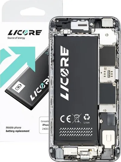 Bateri Licore për iPhone 8 Plus, 2691 mAh, Li-ion, e zezë - 2