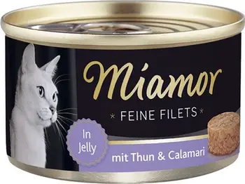 Konservë për mace Miamor Fine Fillets Tuna and Calamari, fileto toni dhe kallamari, 100 g