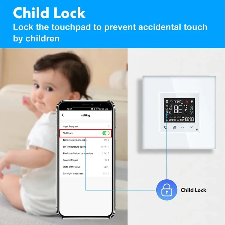 Termostat dhome smart me kabell - 7