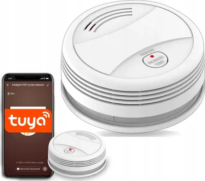 Detektor tymi Tuya WiFi, smart, sirenë 90 dB, i bardhë - 1