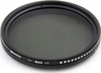 Filter ND variabël CAMDIOX Gray Fader 55mm, neutral gri, për objektiv 55mm