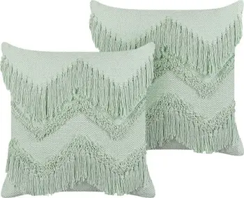 Set jastëkësh dekorativë Beliani BACOPA, 45 x 45 cm, pambuk, jeshile e çelët